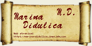 Marina Didulica vizit kartica